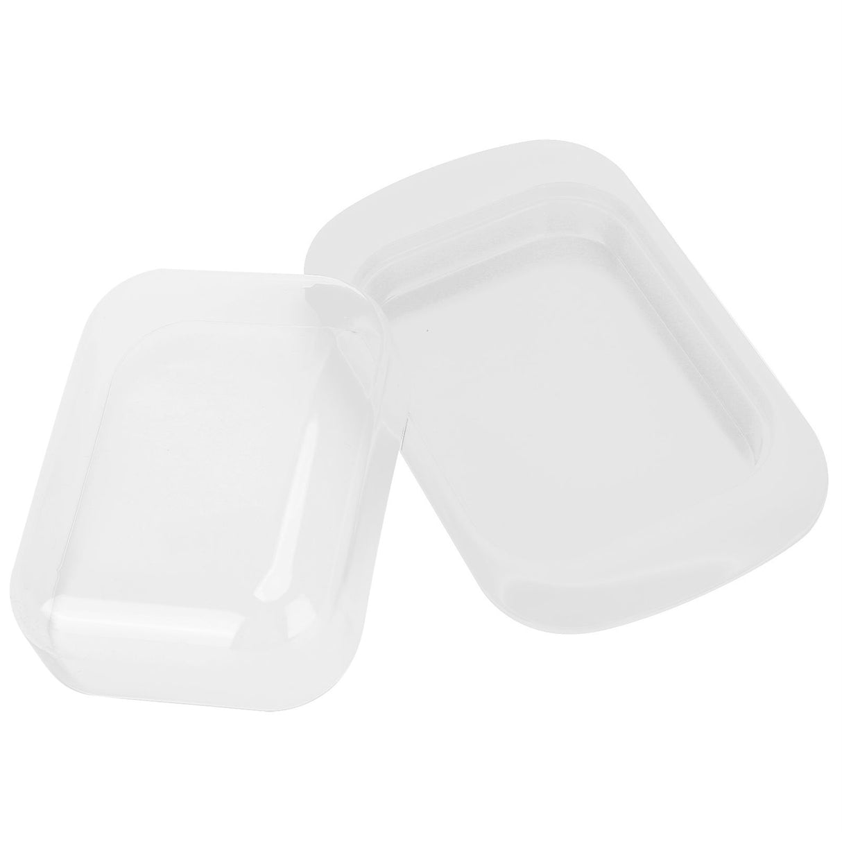 Wide Rectangular Butter Container with Lid Knife Portable Small Cheese Dish Holder Tray for Home KitchenWhite