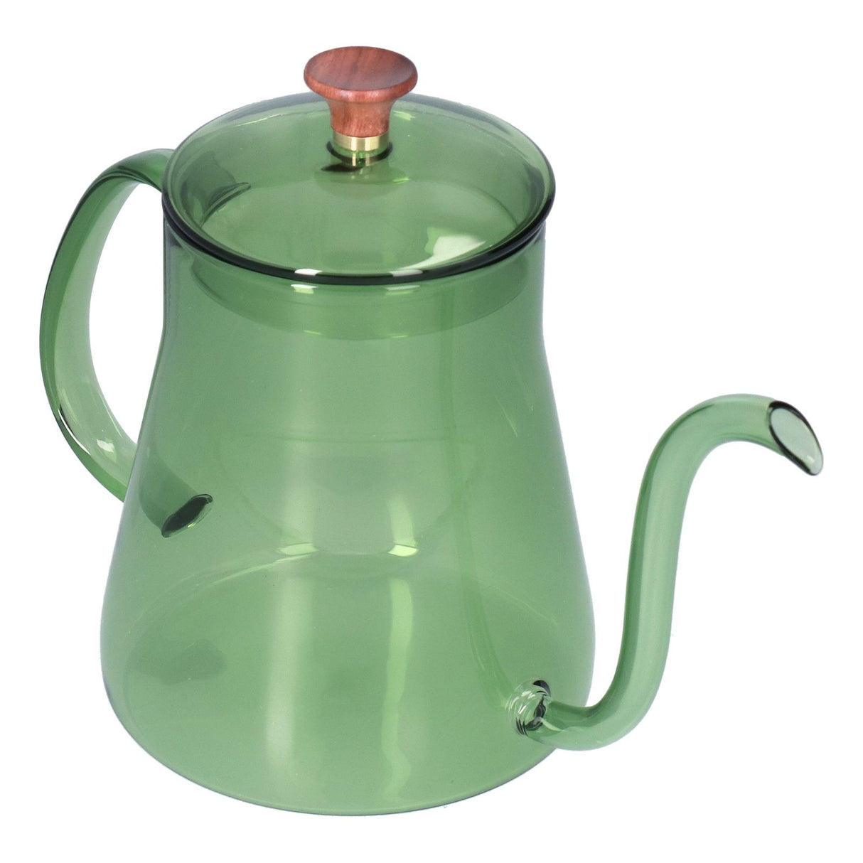 Coffee Kettle Glass Coffee Pot 600ML Coffee Drip Kettle Long Nozzle Kettle for Home KitchenGreen