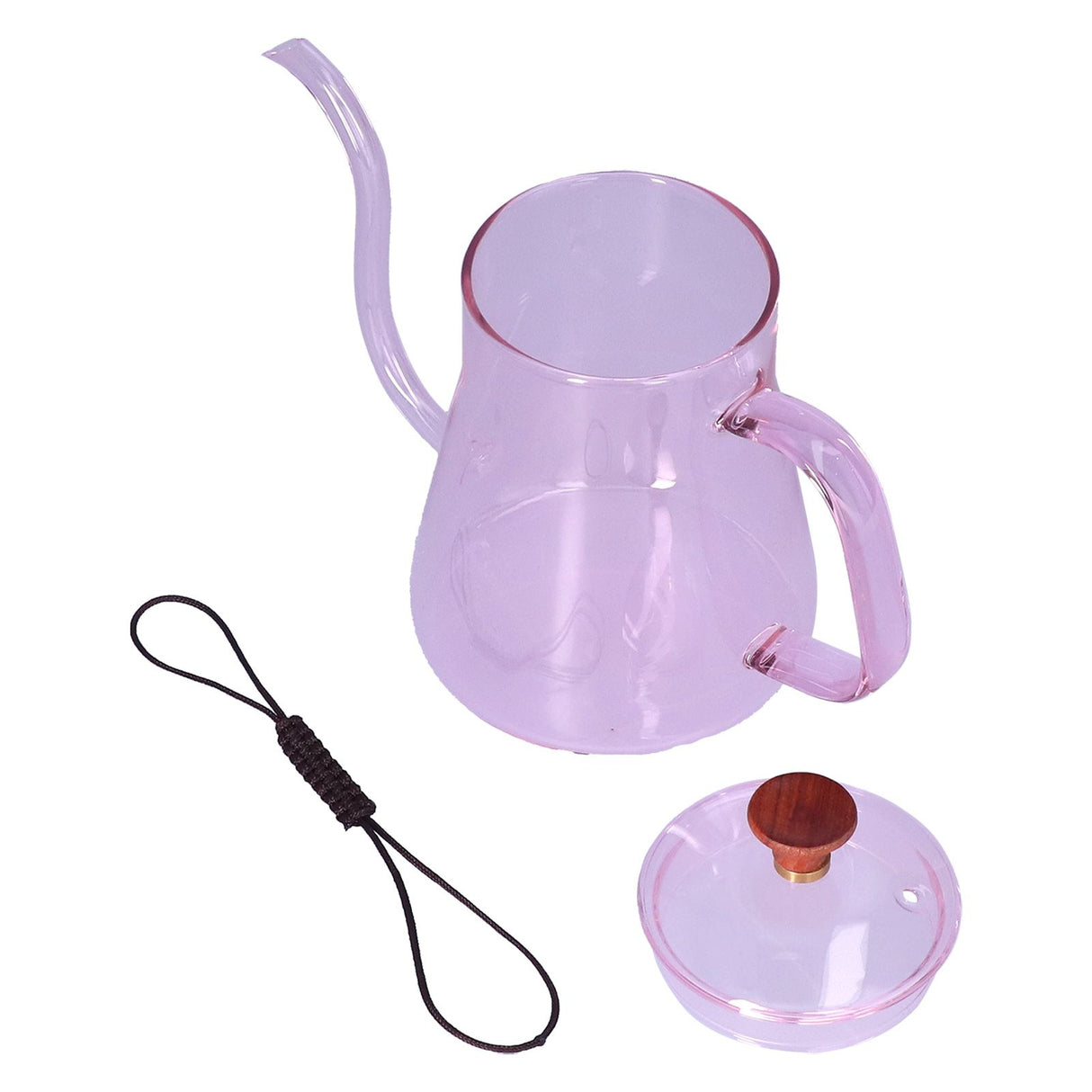 Long Spout Kettle Large Capacity Heat Resistant Easy to Clean Long Mouth Coffee PotPink