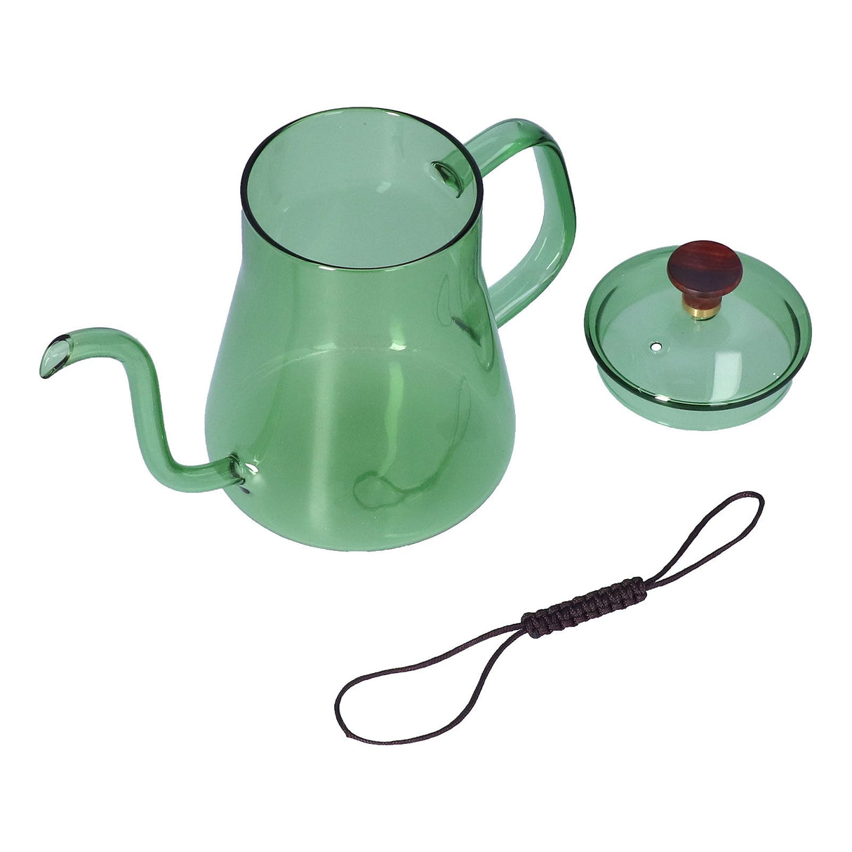 Long Spout Kettle Large Capacity Heat Resistant Easy to Clean Long Mouth Coffee PotGreen