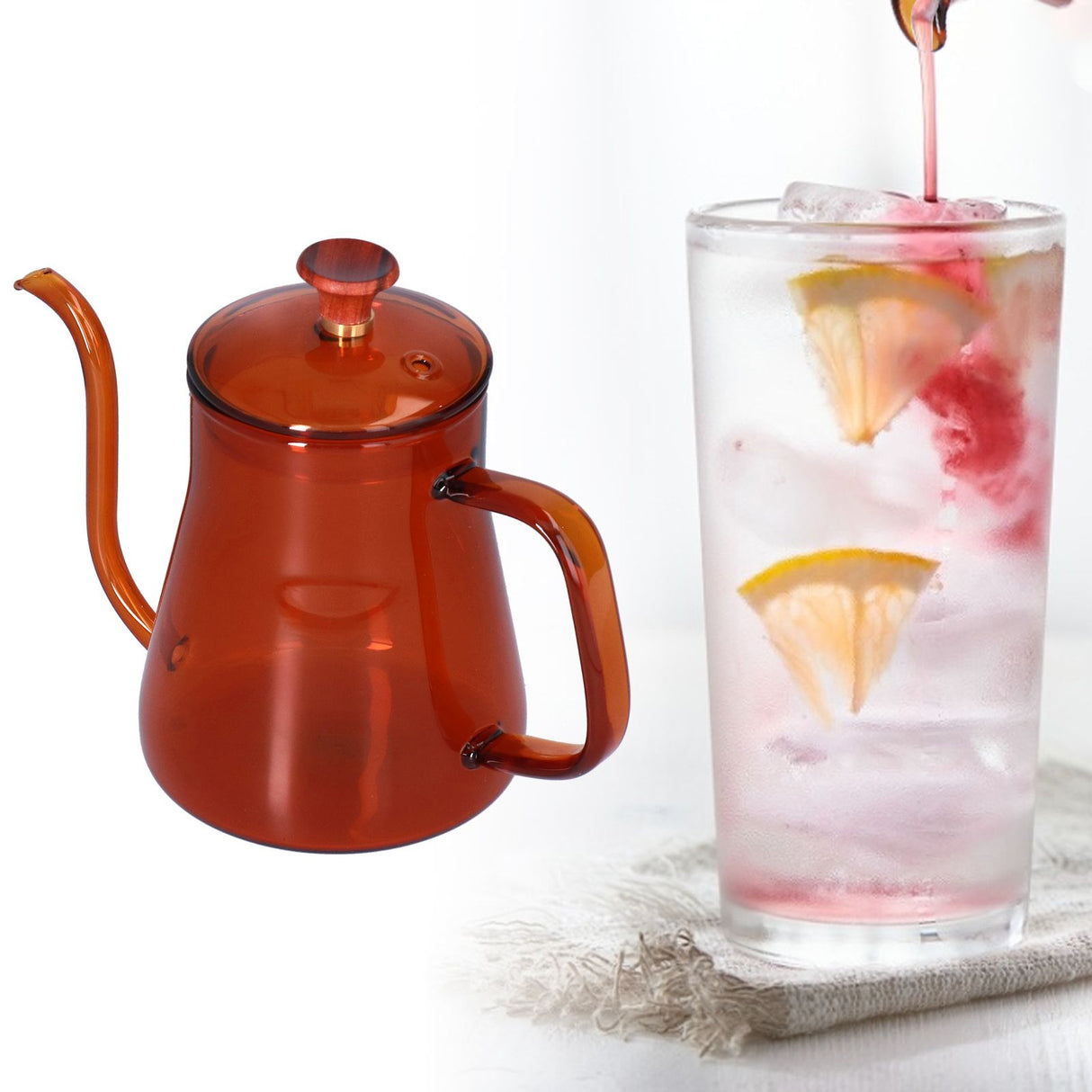 Long Spout Kettle Large Capacity Heat Resistant Easy to Clean Long Mouth Coffee PotCoffee