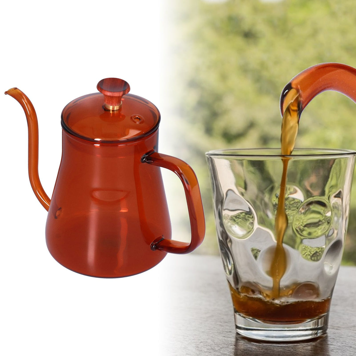 Long Spout Kettle Large Capacity Heat Resistant Easy to Clean Long Mouth Coffee PotCoffee