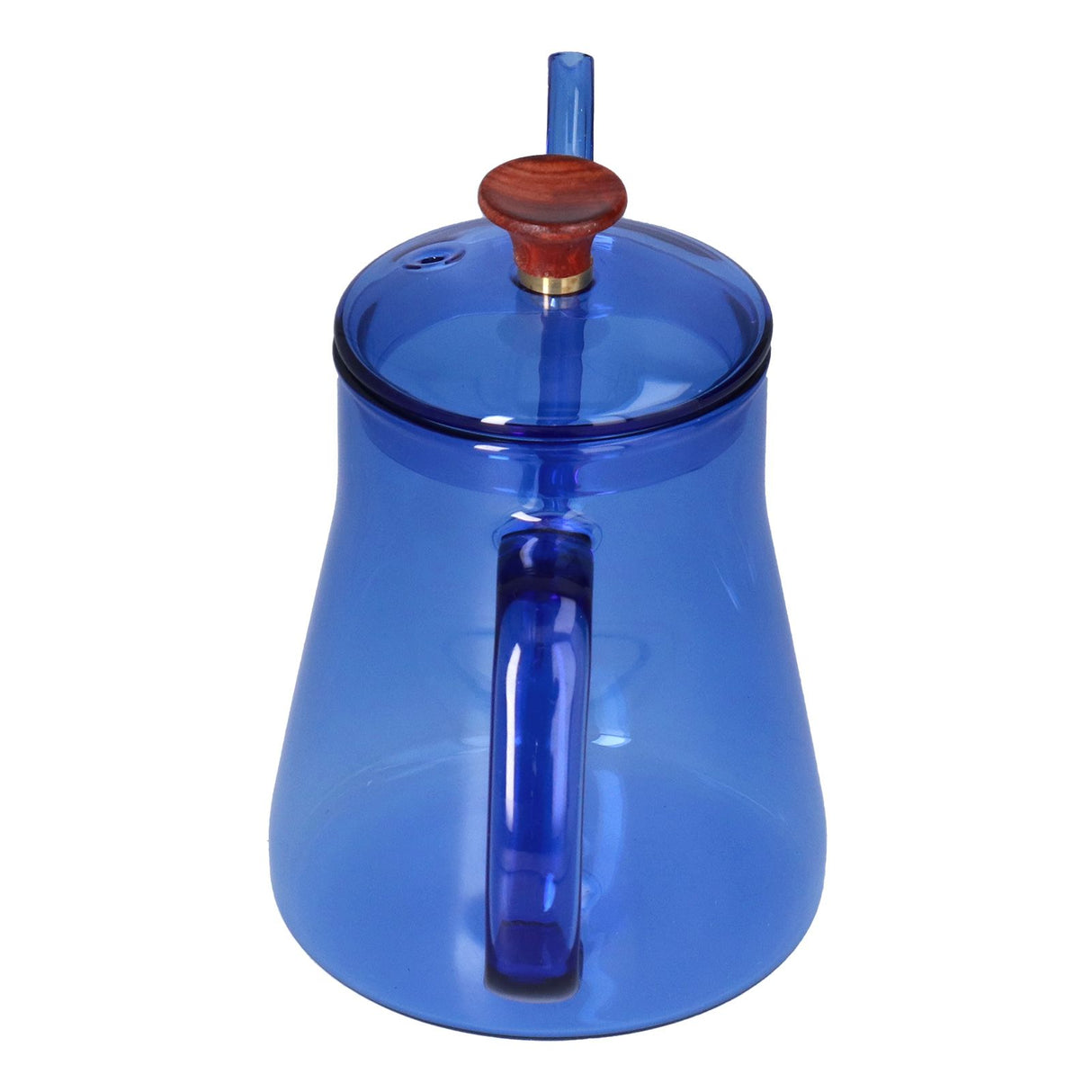 Long Spout Kettle Large Capacity Heat Resistant Easy to Clean Long Mouth Coffee PotBlue