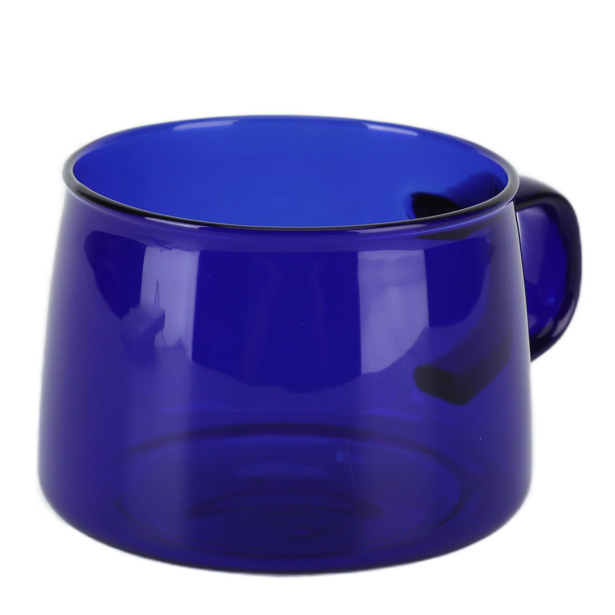 Transparent Coffee Cup 250ML Borosilicate Cup Glass Tea Water Milk Mug with HandleBlue