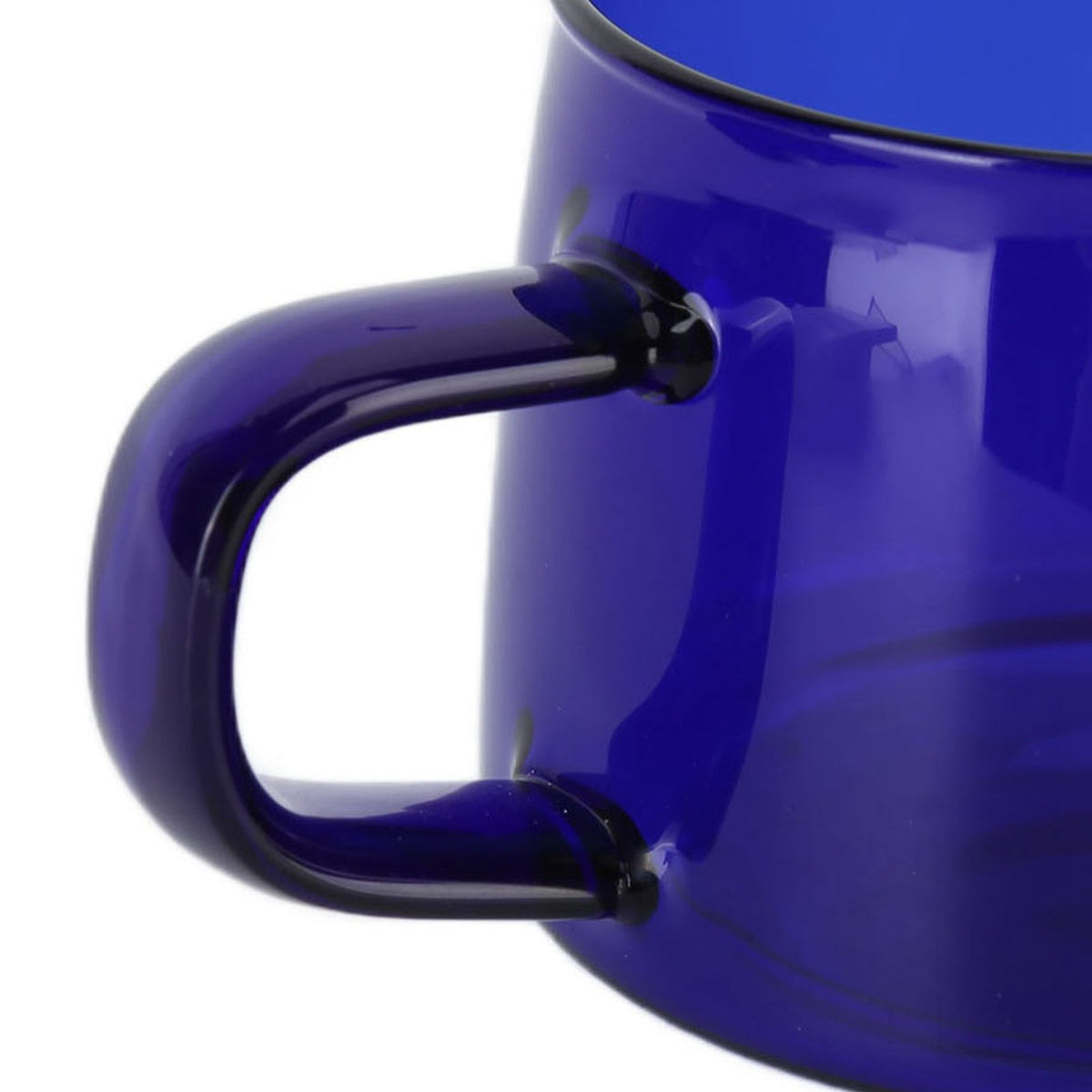 Transparent Coffee Cup 250ML Borosilicate Cup Glass Tea Water Milk Mug with HandleBlue
