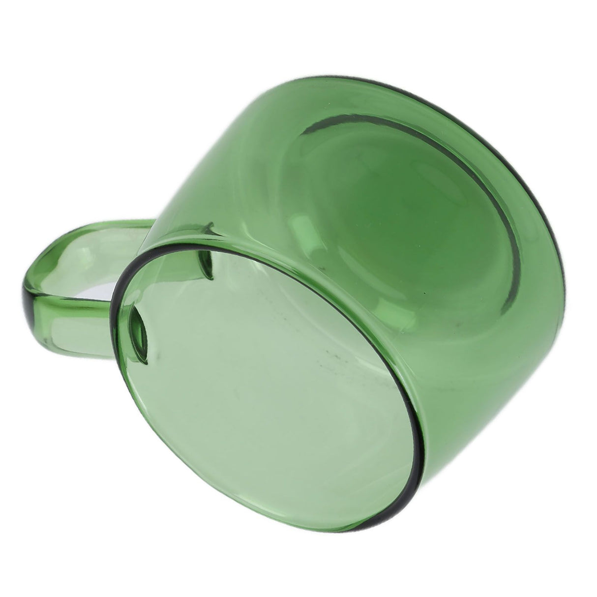 Transparent Coffee Cup 250ML Borosilicate Cup Glass Tea Water Milk Mug with HandleGreen