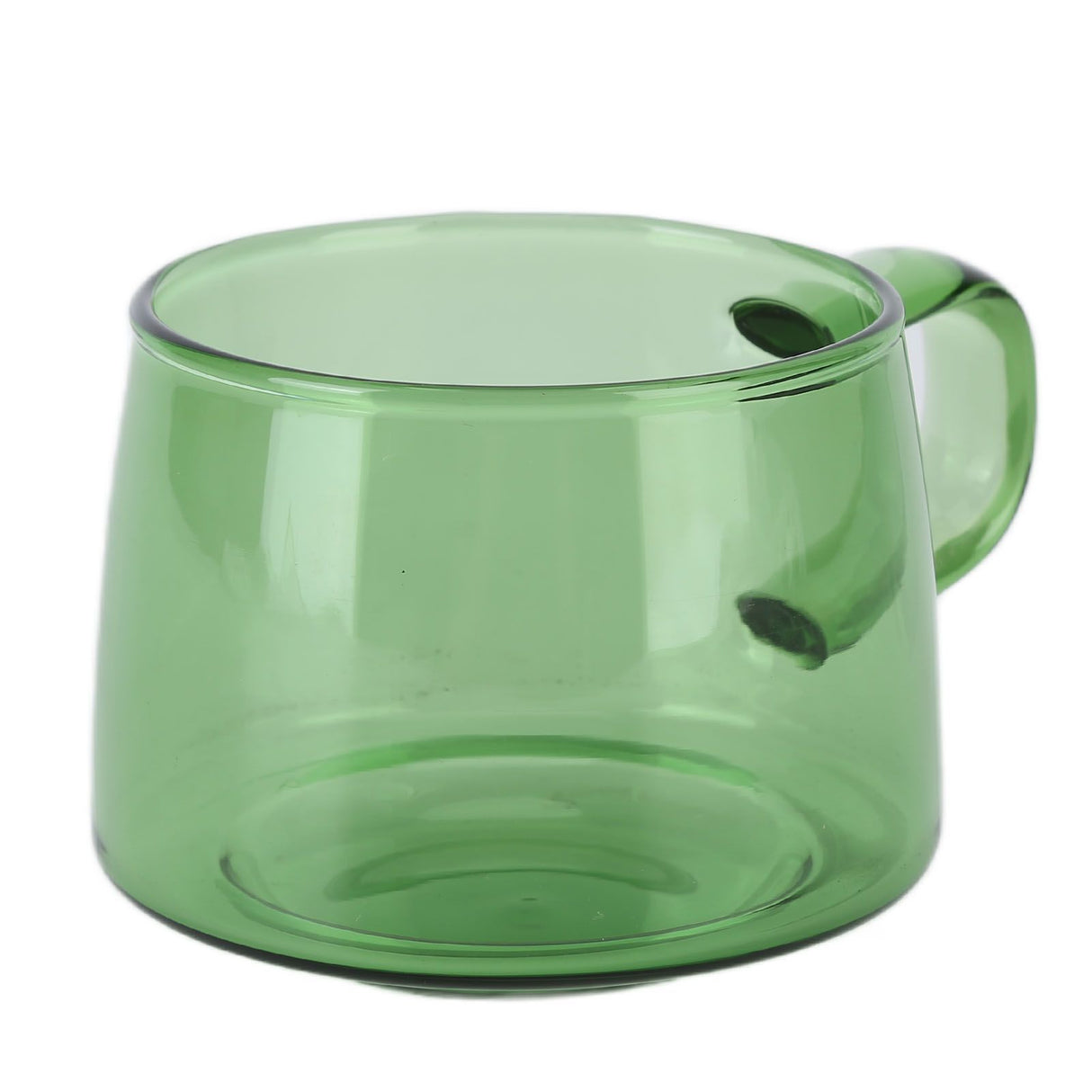 Transparent Coffee Cup 250ML Borosilicate Cup Glass Tea Water Milk Mug with HandleGreen