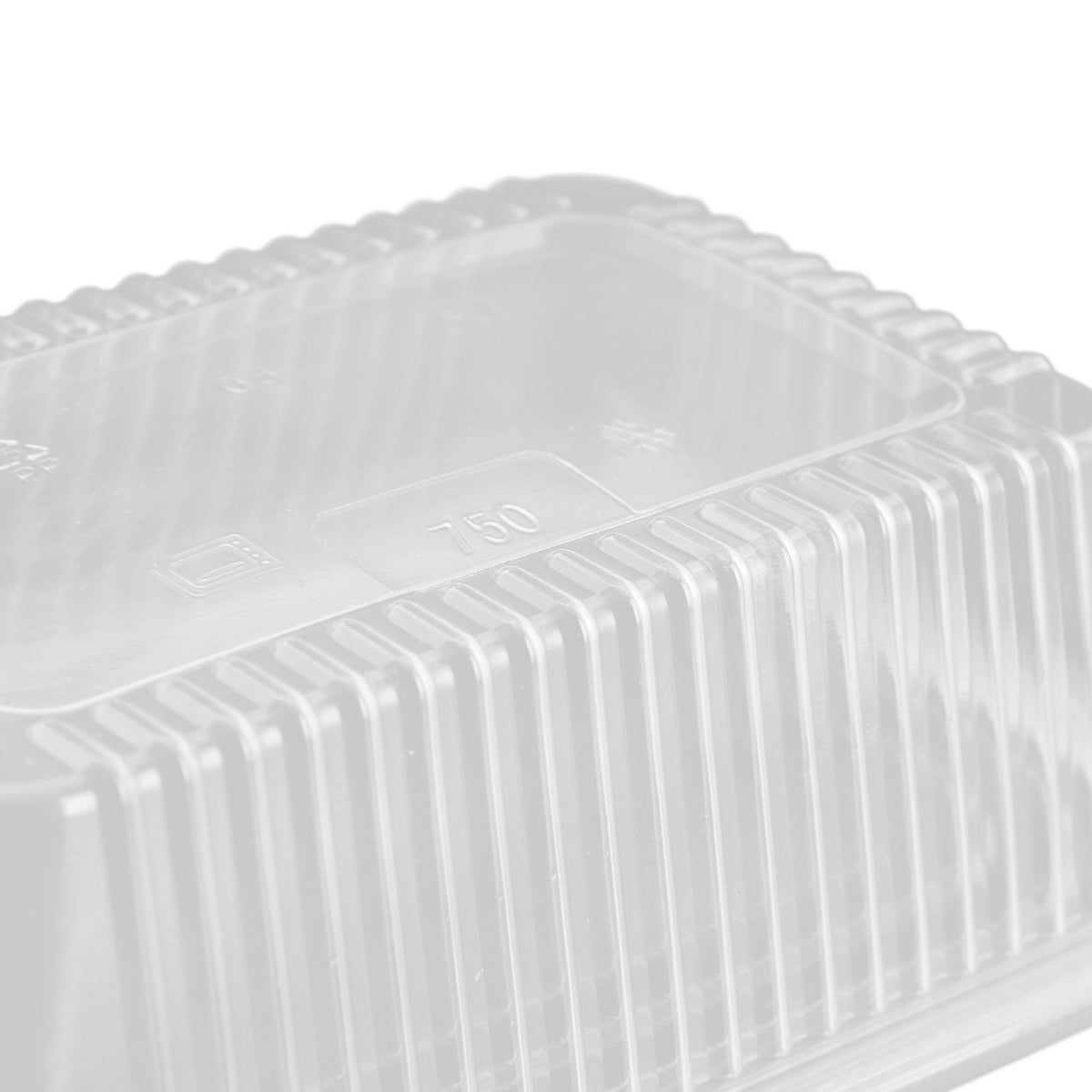10PCS Disposable Lunch Box Microwavable Disposable Transparent Rectangular Food Container with Lid 750ML