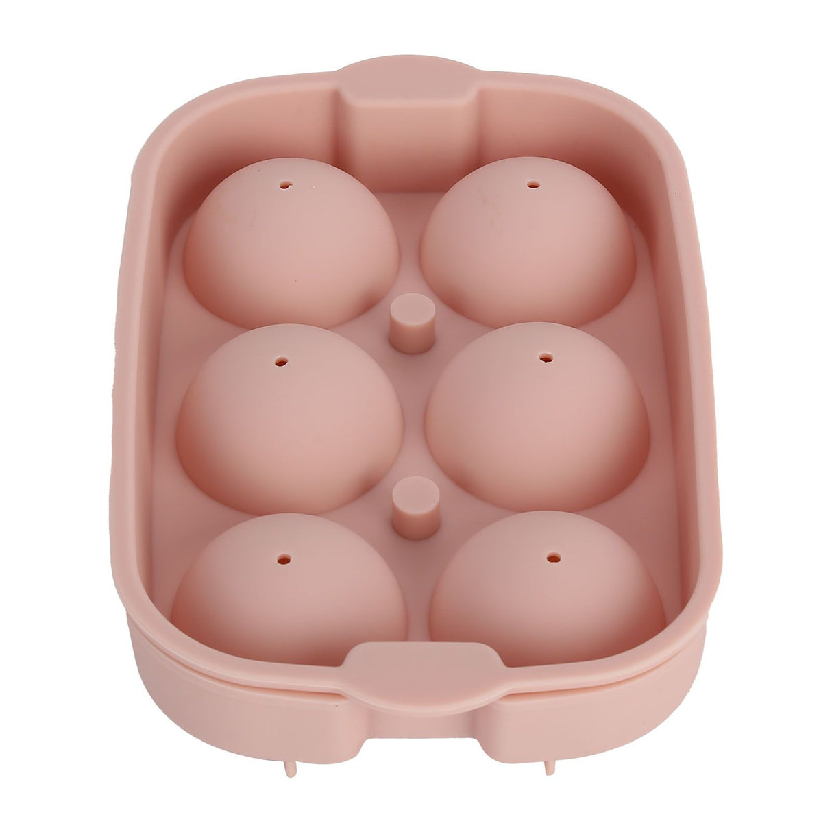 Silicone DIY Ice Cubes Mold Ice Ball Maker Mould Tray for Home Bar Party Cocktail UseLight Pink 6Hole 45mm