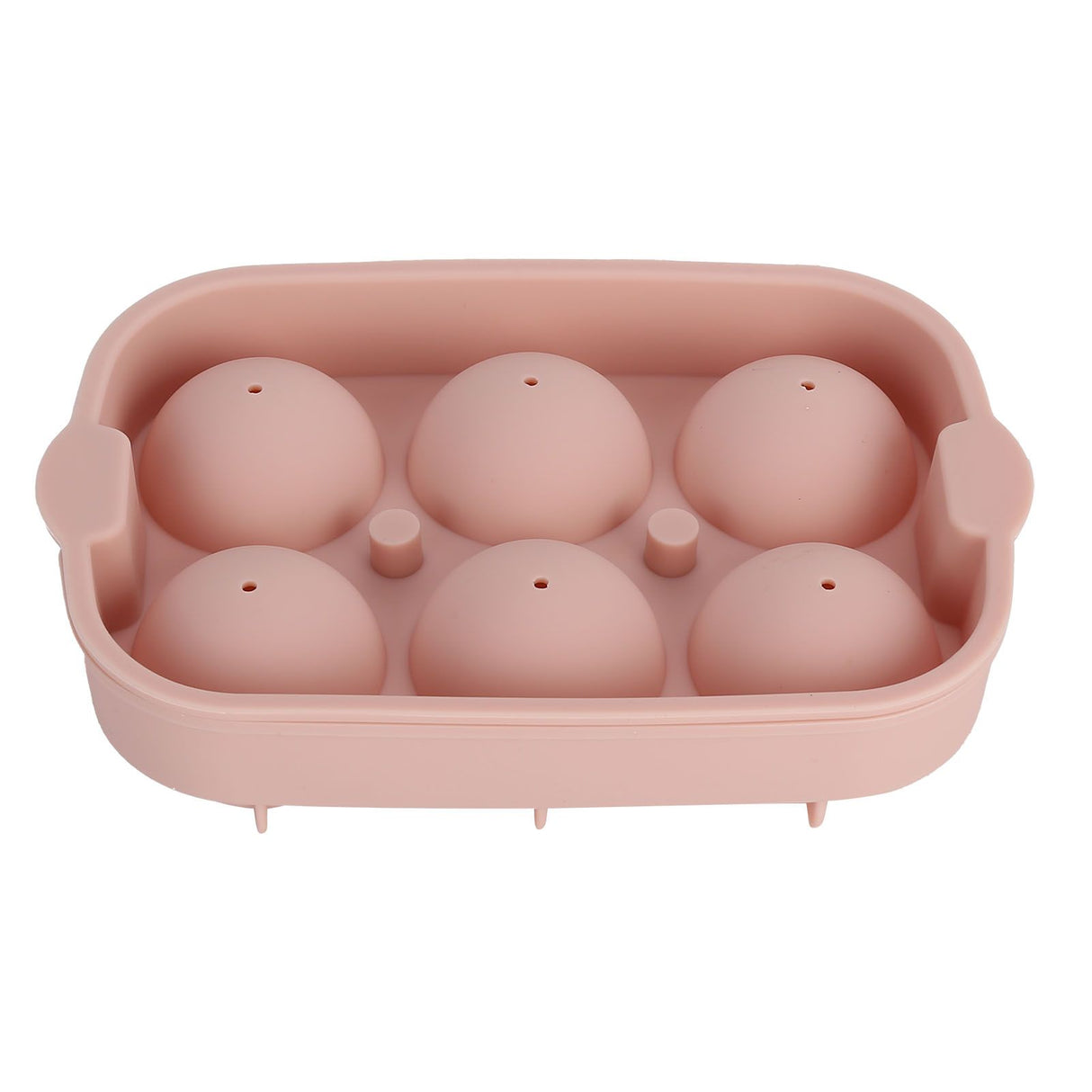 Silicone DIY Ice Cubes Mold Ice Ball Maker Mould Tray for Home Bar Party Cocktail UseLight Pink 6Hole 45mm