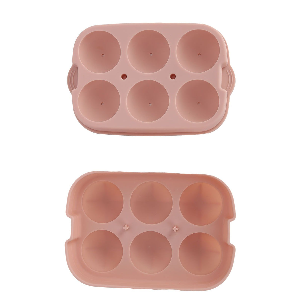 Silicone DIY Ice Cubes Mold Ice Ball Maker Mould Tray for Home Bar Party Cocktail UseLight Pink 6Hole 45mm