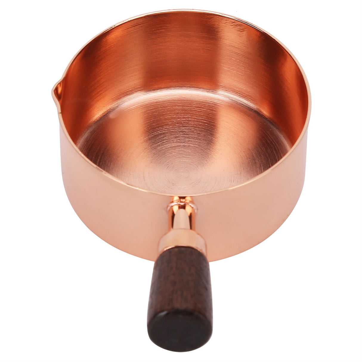 Sauce Pan Wooden Handle Rose Gold Stainless Steel Sauce Pot for Cooking Kitchen Ware1/2cup
