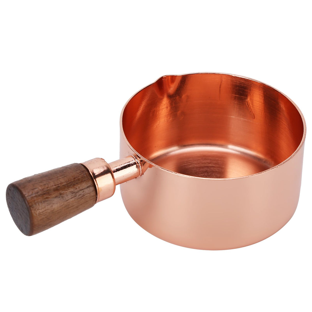 Sauce Pan Wooden Handle Rose Gold Stainless Steel Sauce Pot for Cooking Kitchen Ware1/3cup