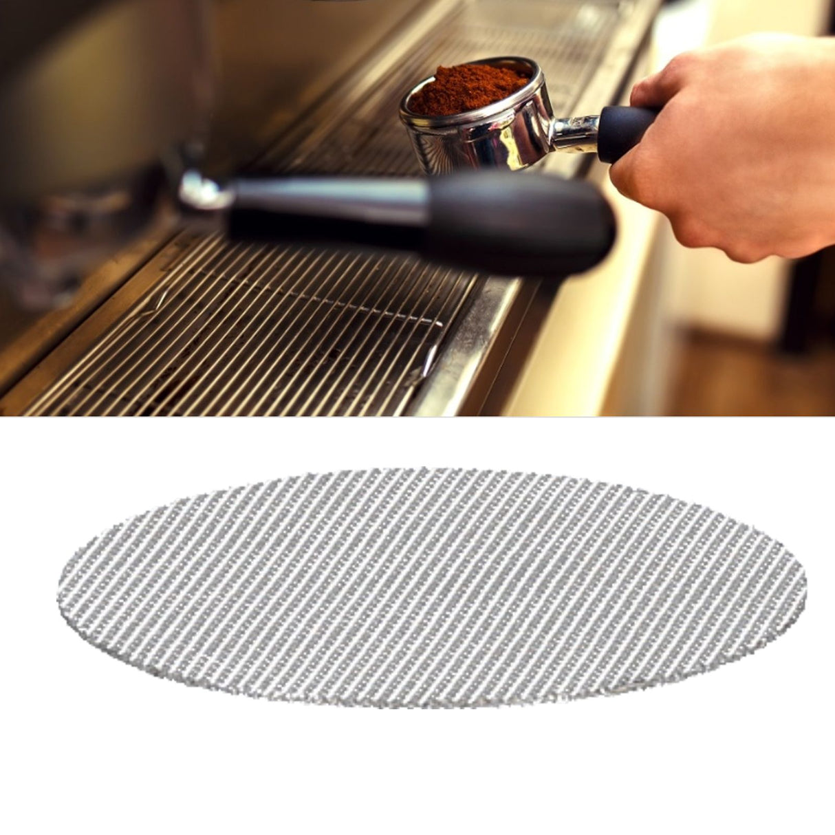Stainless Steel Coffee Filter Plate Replacement Filter Mesh Screen for Coffee Powder Bowl Parts58.5mm 150um 1mm