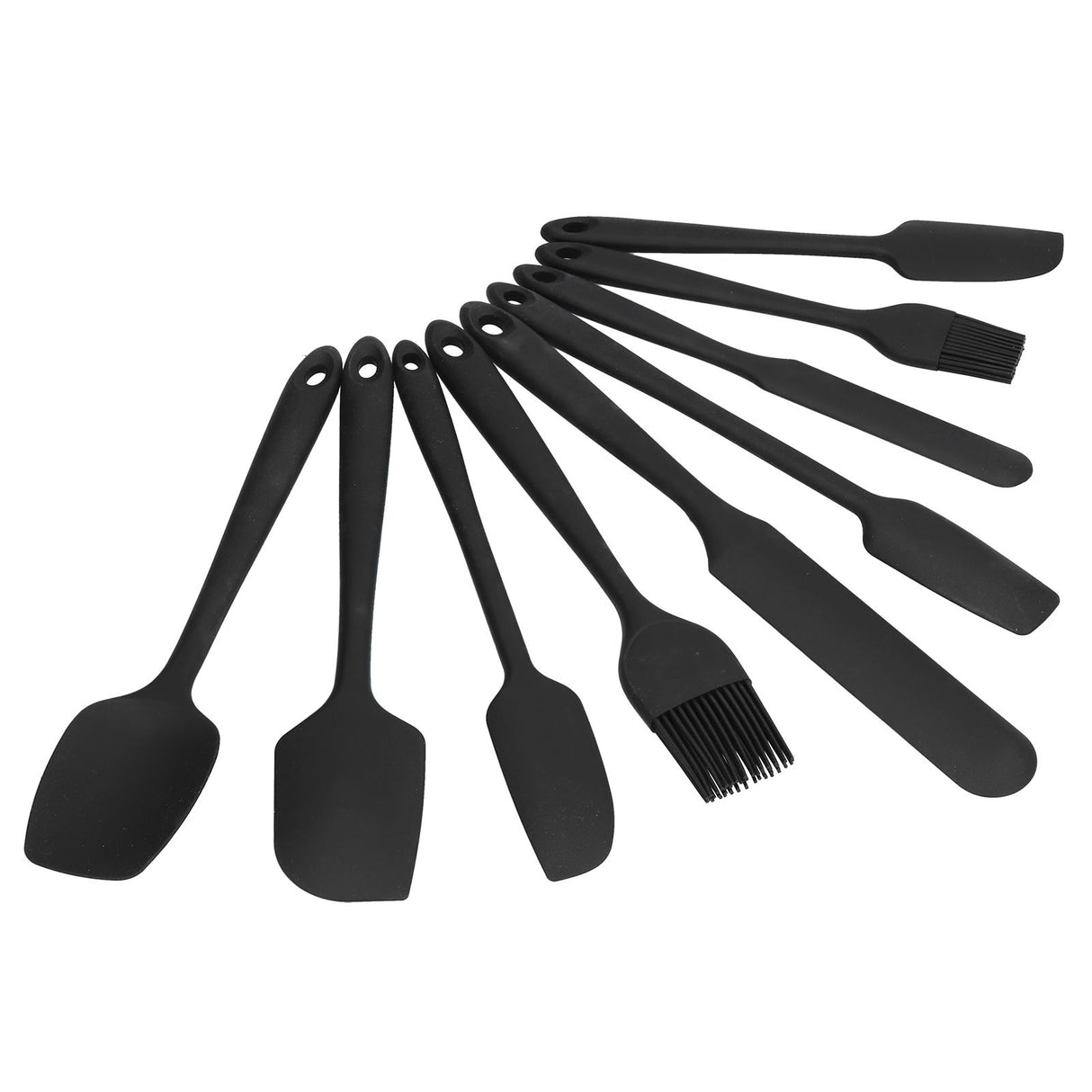 9Pcs Mini Spatula Set Flexible Hand Held Jam Cake Cream Cooking Brush for Kitchen Restaurants