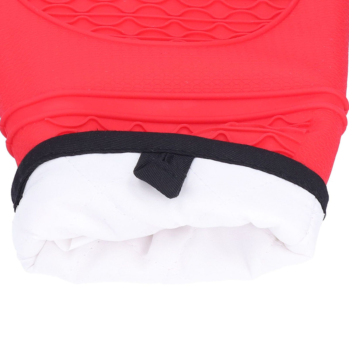 Silicone Oven Mitts with Cotton Heat Insulated Anti Scalding Baking Gloves for Home KitchenRed