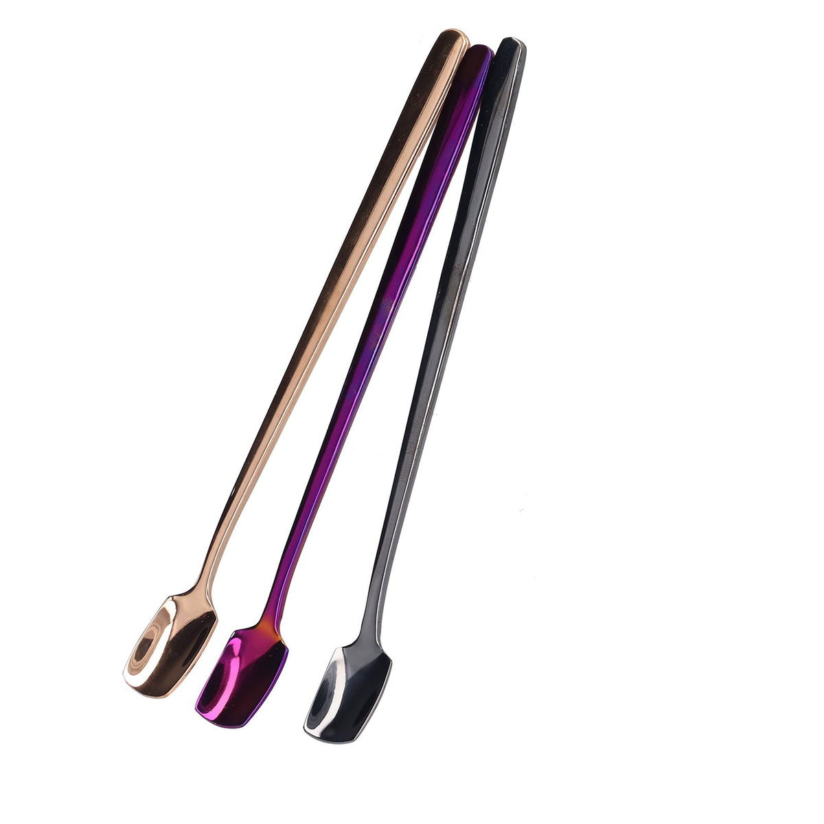 6 Pcs Dessert Spoon 304 Stainless Steel Mixing Spoon Shovel Long Handle Thickened Spoon Set for Dessert Ice Cream 15cm