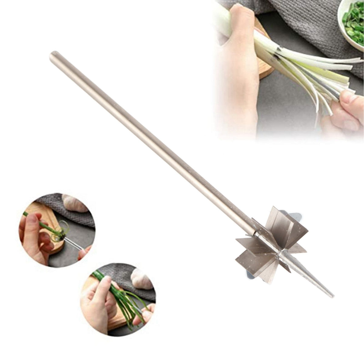 Stainless Steel Onion Knife Shred Silk The Knife for Cutting Vegetable Onions Green Peppers
