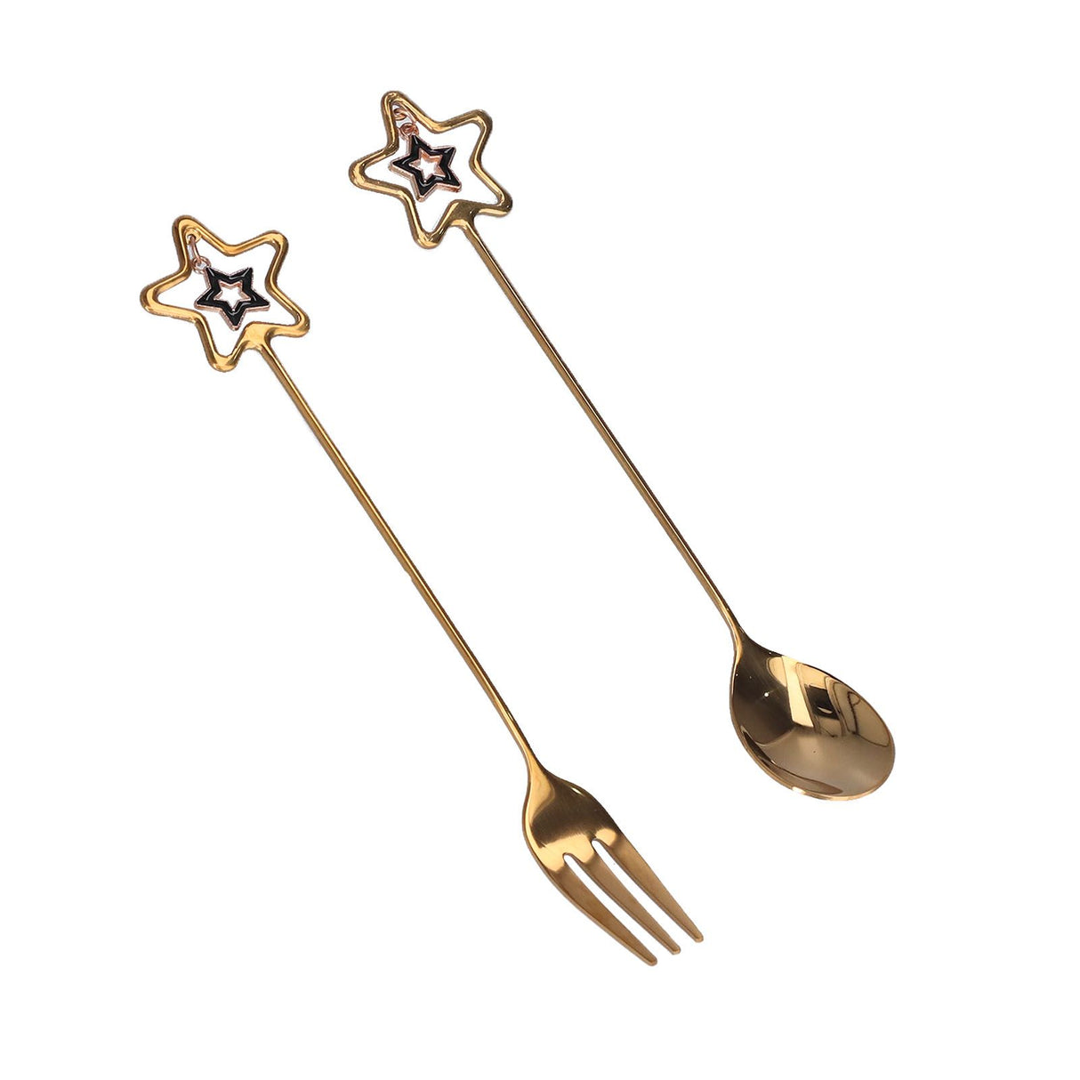 Innovative Pendant Spoon Multipurpose Stirring Dessert Fork for Wedding Kitchen HotelStar Shaped