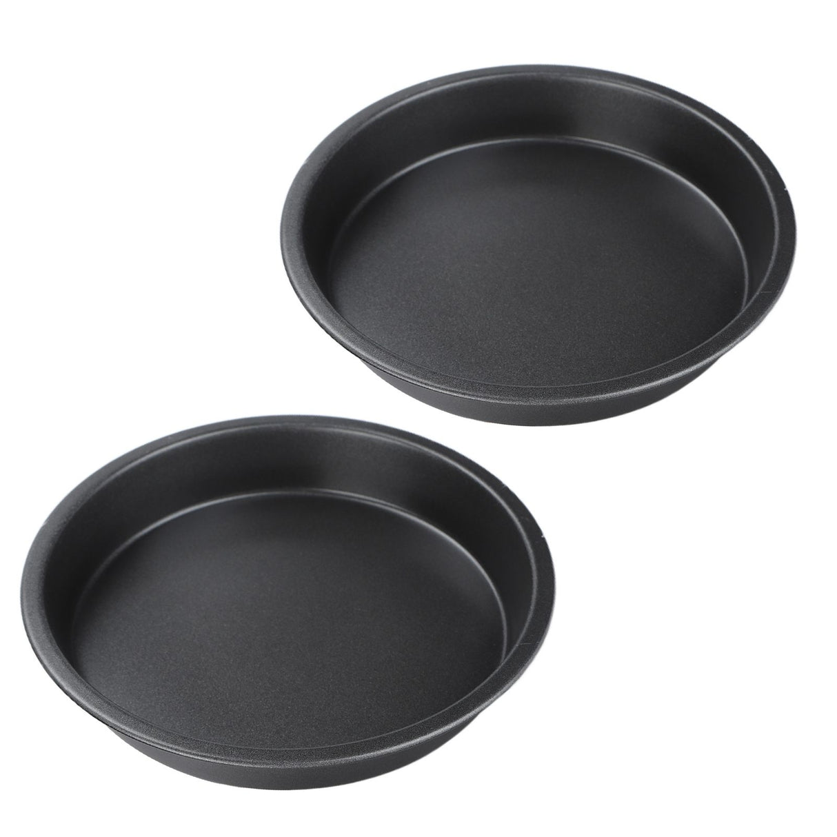 2Pcs Non Stick Pizza Pan Deep Thickened Carbon Steel Baking Pan for Kitchen Bakery6in
