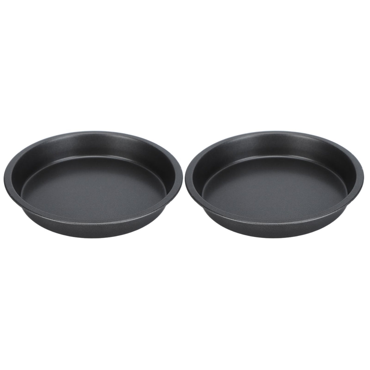 2Pcs Non Stick Pizza Pan Deep Thickened Carbon Steel Baking Pan for Kitchen Bakery6in