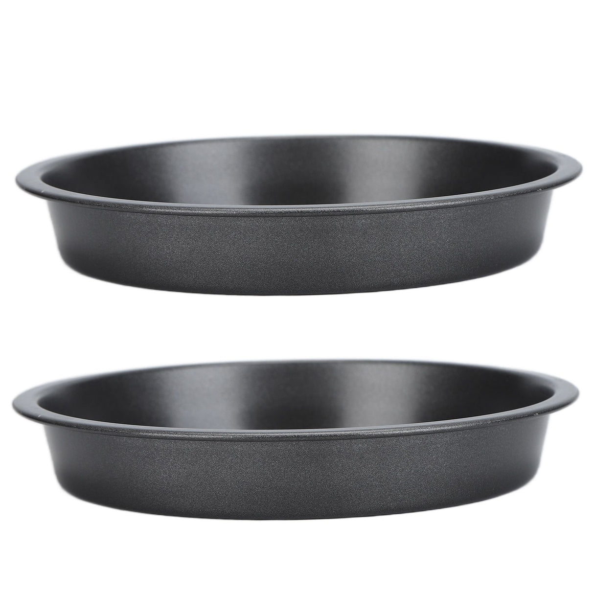 2Pcs Non Stick Pizza Pan Deep Thickened Carbon Steel Baking Pan for Kitchen Bakery6in