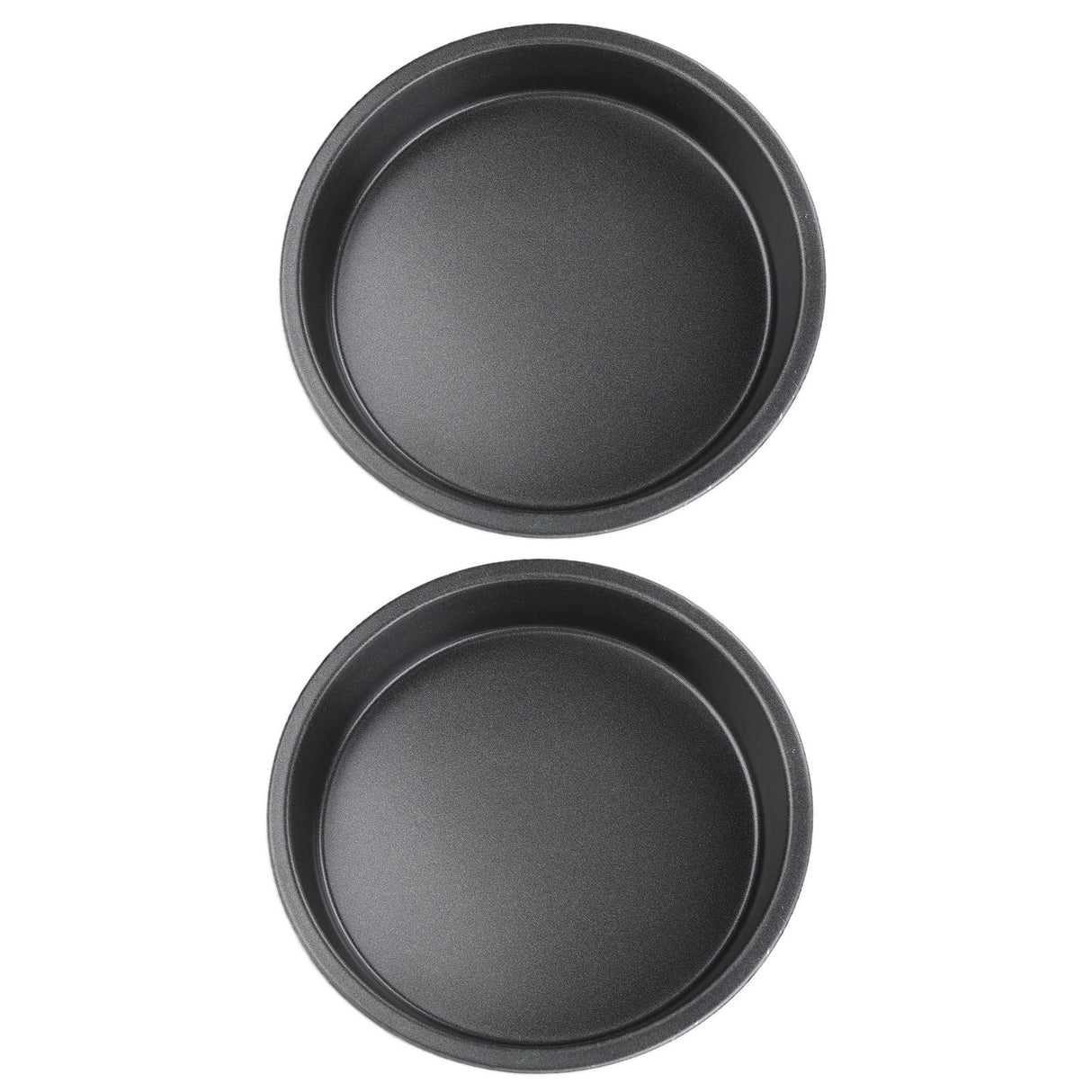 2Pcs Non Stick Pizza Pan Deep Thickened Carbon Steel Baking Pan for Kitchen Bakery6in
