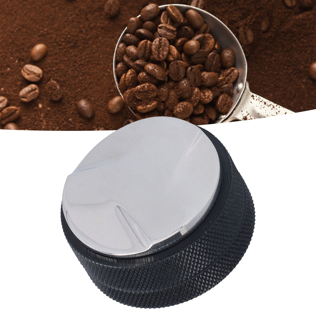 Black Coffee Tamper Stainless Steel Dual Head Coffee Distributor for Home Coffee Shop58MM