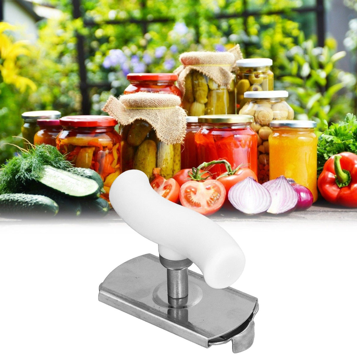 Stainless Steel Can Opener Portable Manual Bottle Opener with Ergonomic Handle Convenient to Use for KitchenWhite