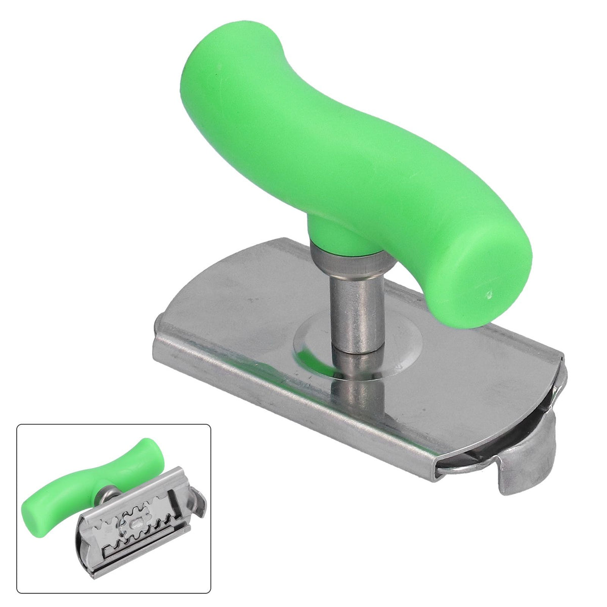 Stainless Steel Can Opener Portable Manual Bottle Opener with Ergonomic Handle Convenient to Use for KitchenGreen