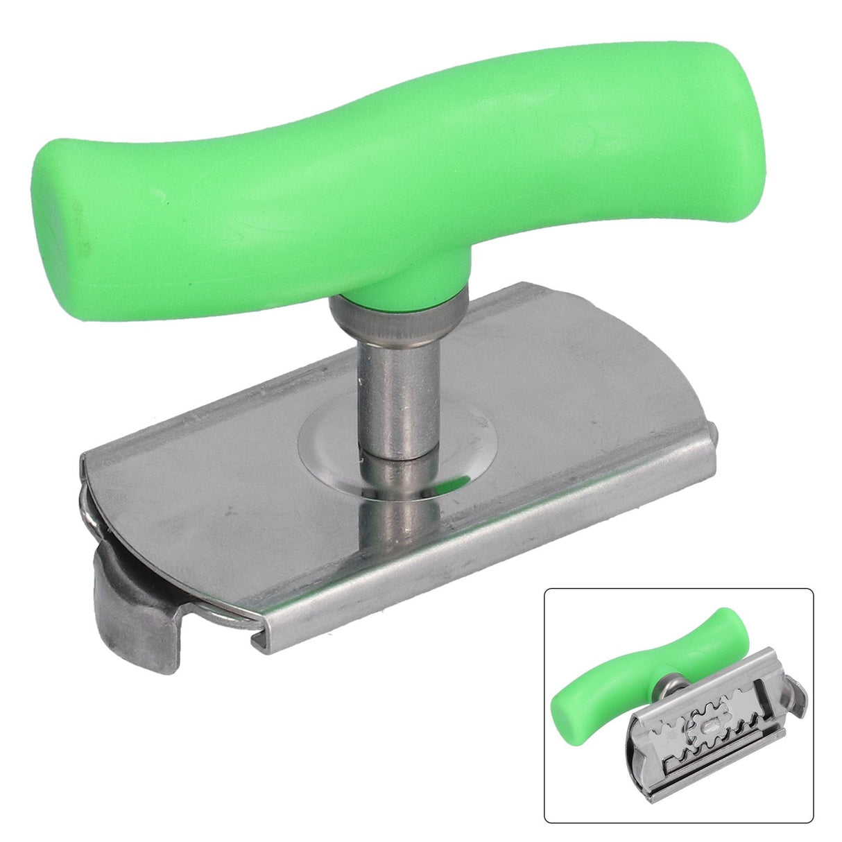 Stainless Steel Can Opener Portable Manual Bottle Opener with Ergonomic Handle Convenient to Use for KitchenGreen