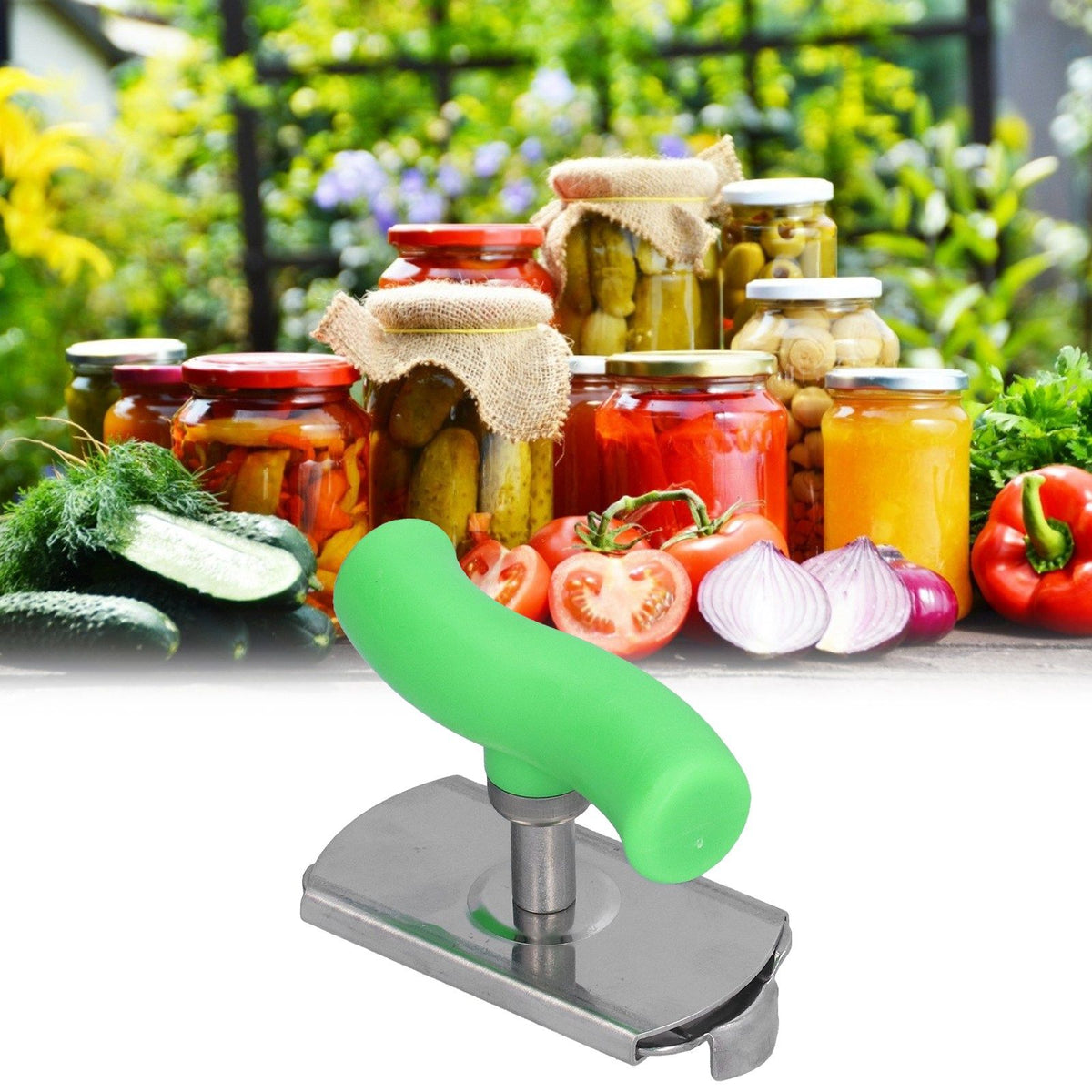 Stainless Steel Can Opener Portable Manual Bottle Opener with Ergonomic Handle Convenient to Use for KitchenGreen