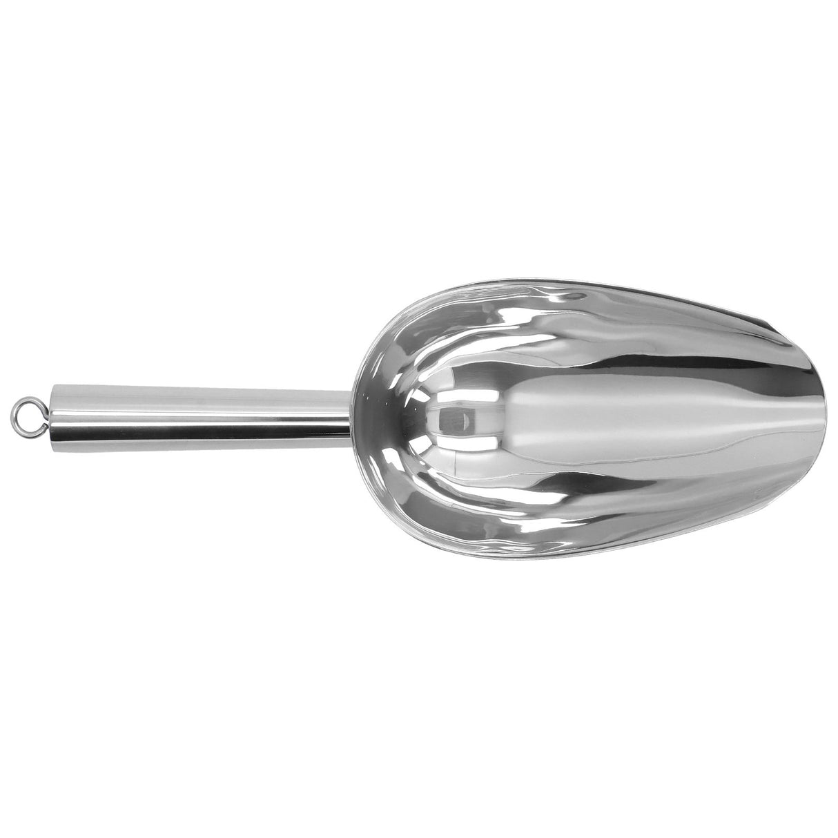 Ice Scooper Stainless Steel U Shaped Sturdy Food Grade Ice Bucket Scoop for Home Hotel Restaurant Stainless Steel Color