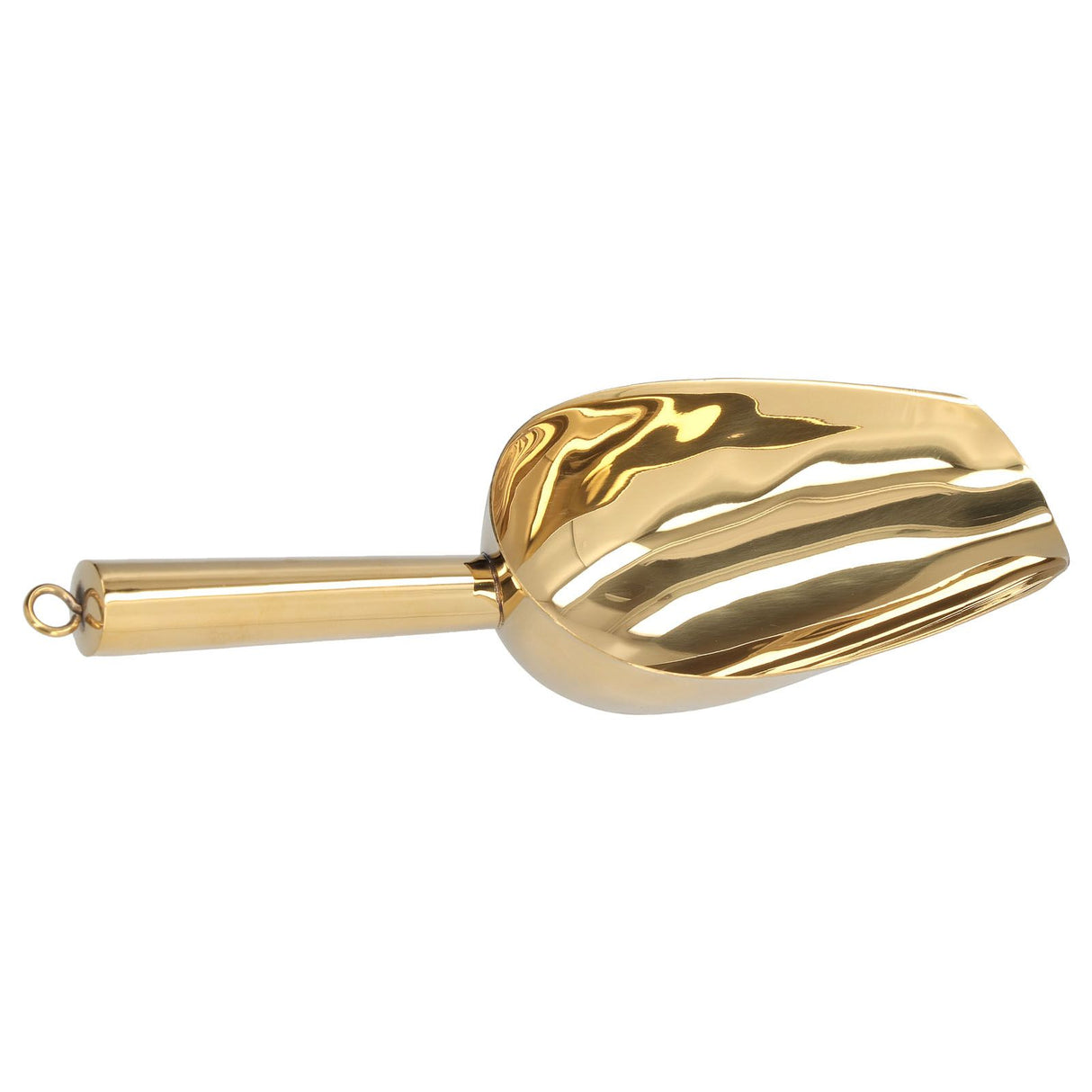 Ice Scooper Stainless Steel U Shaped Sturdy Food Grade Ice Bucket Scoop for Home Hotel Restaurant Gold