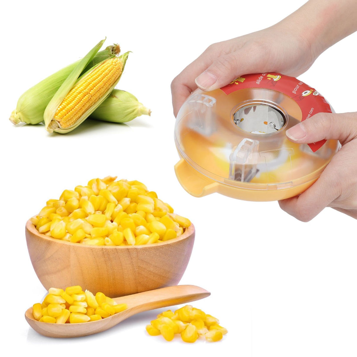 Corn Kerneler Stainless Steel Efficient Small Portable Manual Corn Stripper for Kitchen Home Restaurant