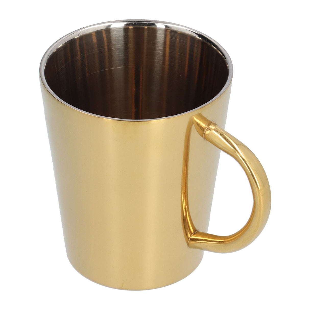 300ml Water Cup with Handle 304 Stainless Steel Heat Insulation Coffee Mug for Office HomeGold