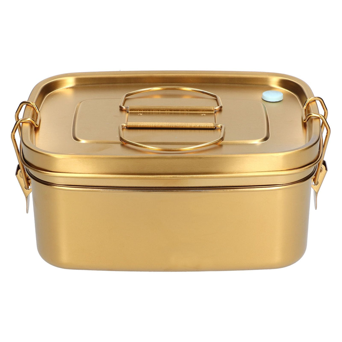1.5L 2 Layer Lunch Box Portable Leakproof 304 Stainless Steel Bento Food Container Dinnerware for Home OfficeGold