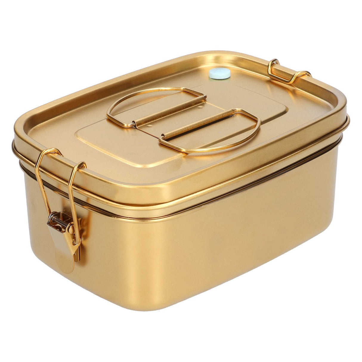 1.5L 2 Layer Lunch Box Portable Leakproof 304 Stainless Steel Bento Food Container Dinnerware for Home OfficeGold