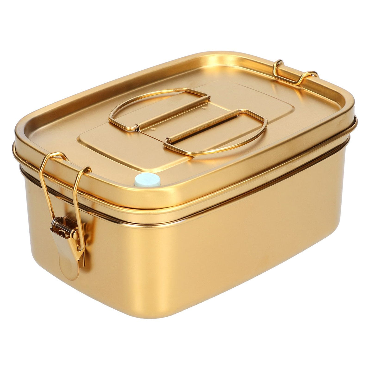 1.5L 2 Layer Lunch Box Portable Leakproof 304 Stainless Steel Bento Food Container Dinnerware for Home OfficeGold