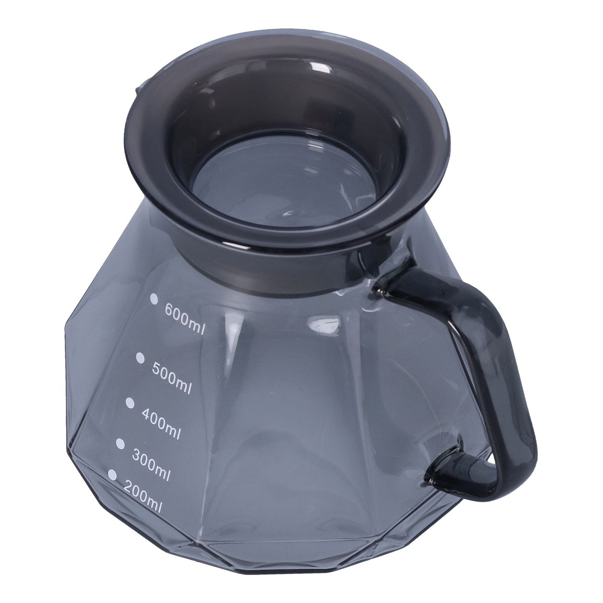 Coffee Kettle Heat Resistant Coffee Sharing Pot Transparent Black Glass Tea Pot for Kitchen Home600ml