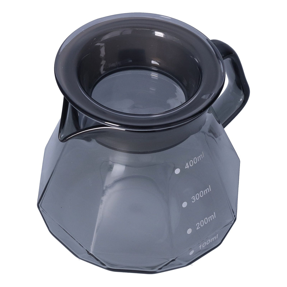 Coffee Kettle Heat Resistant Coffee Sharing Pot Transparent Black Glass Tea Pot for Kitchen Home400ml