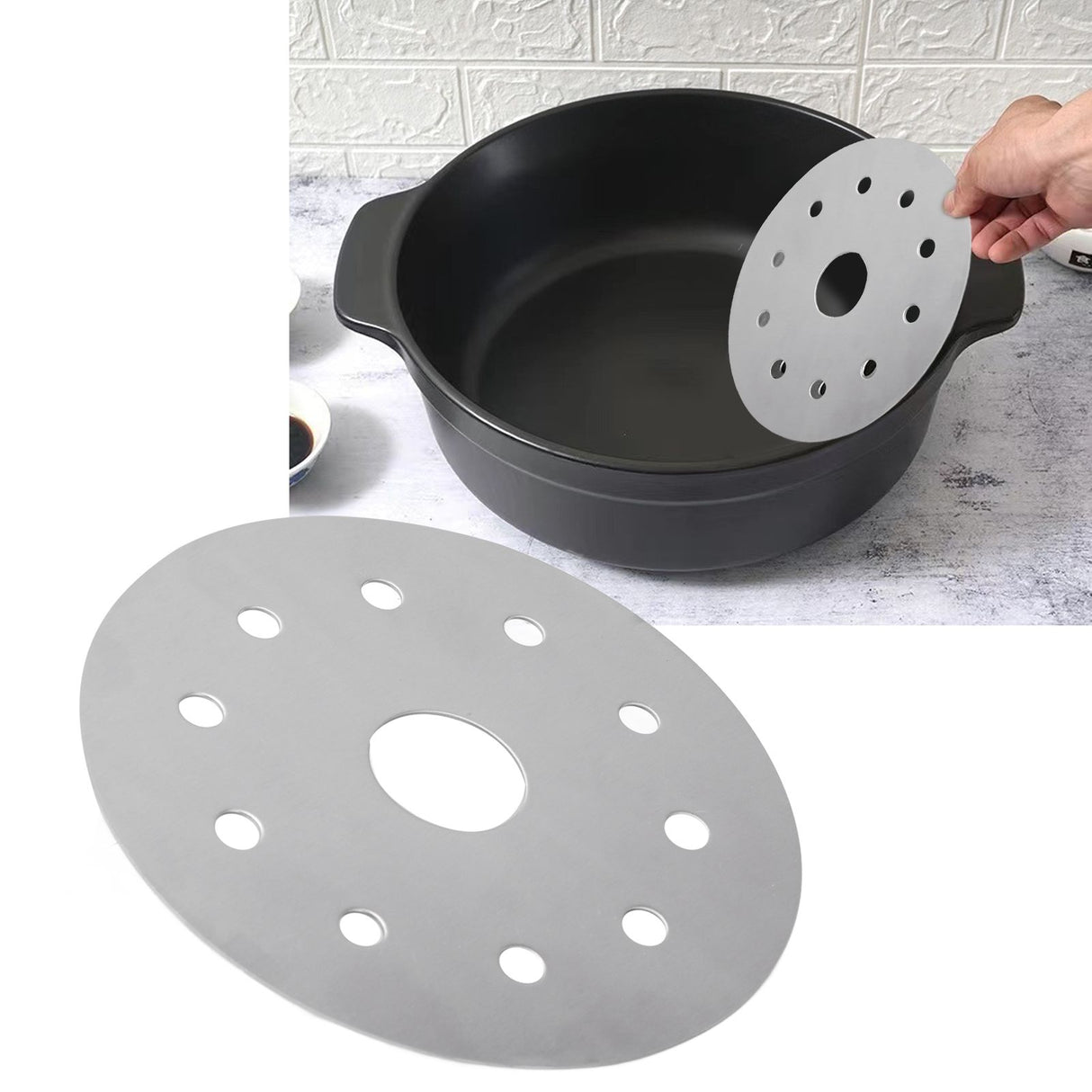 Heat Diffuser Stainless Steel Induction Cooktop Converter Disk for Gas Stove Glass Cooktop Magnetic Cookware13.8CM/5.43IN Diameter