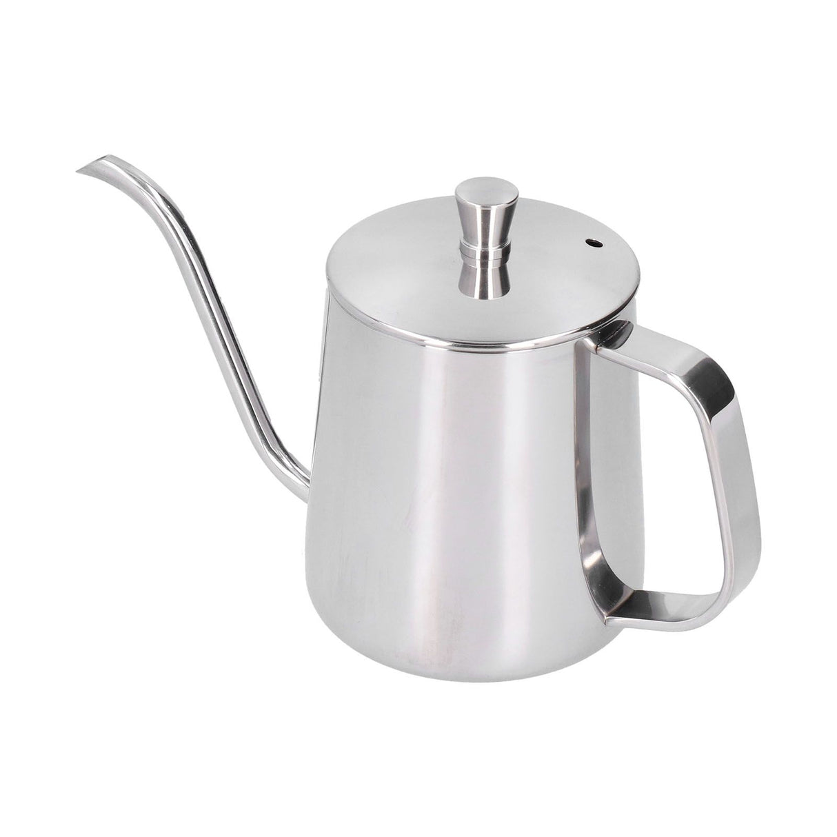 Hand Drip Coffee Pot Stainless Steel Coffee Pouring Kettle Pour Over Gooseneck Tea Pot with LidSilver 350ml