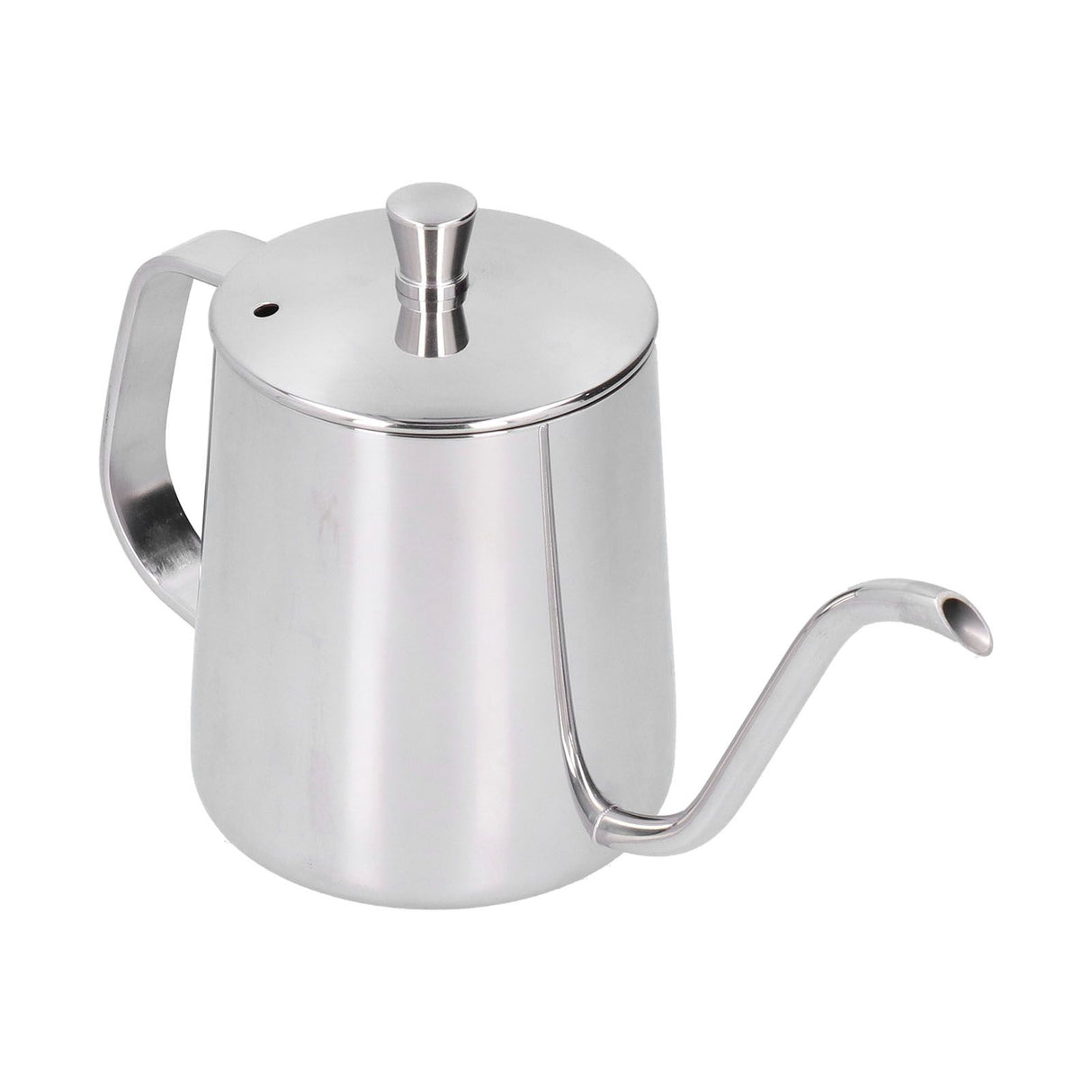Hand Drip Coffee Pot Stainless Steel Coffee Pouring Kettle Pour Over Gooseneck Tea Pot with LidSilver 350ml