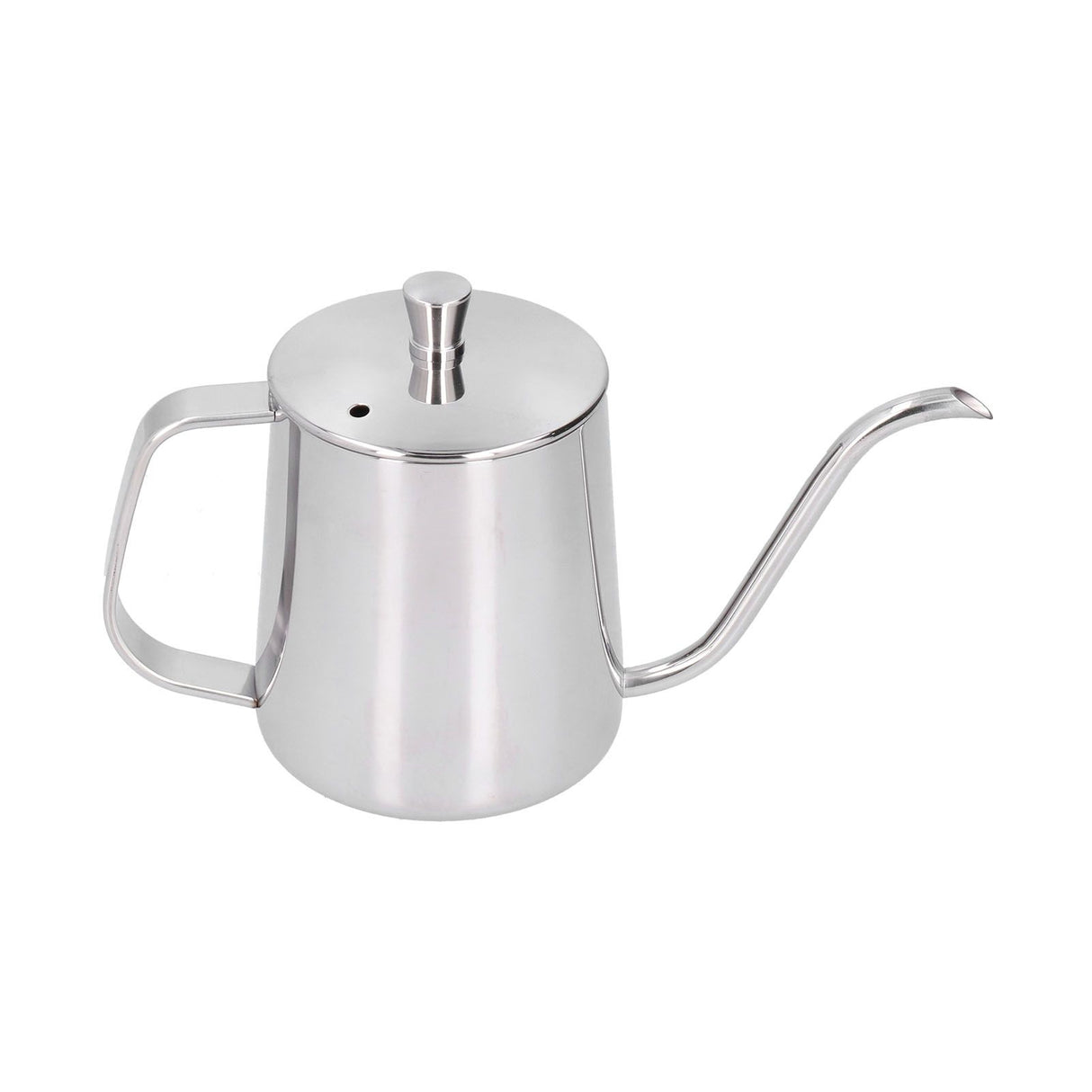 Hand Drip Coffee Pot Stainless Steel Coffee Pouring Kettle Pour Over Gooseneck Tea Pot with LidSilver 350ml