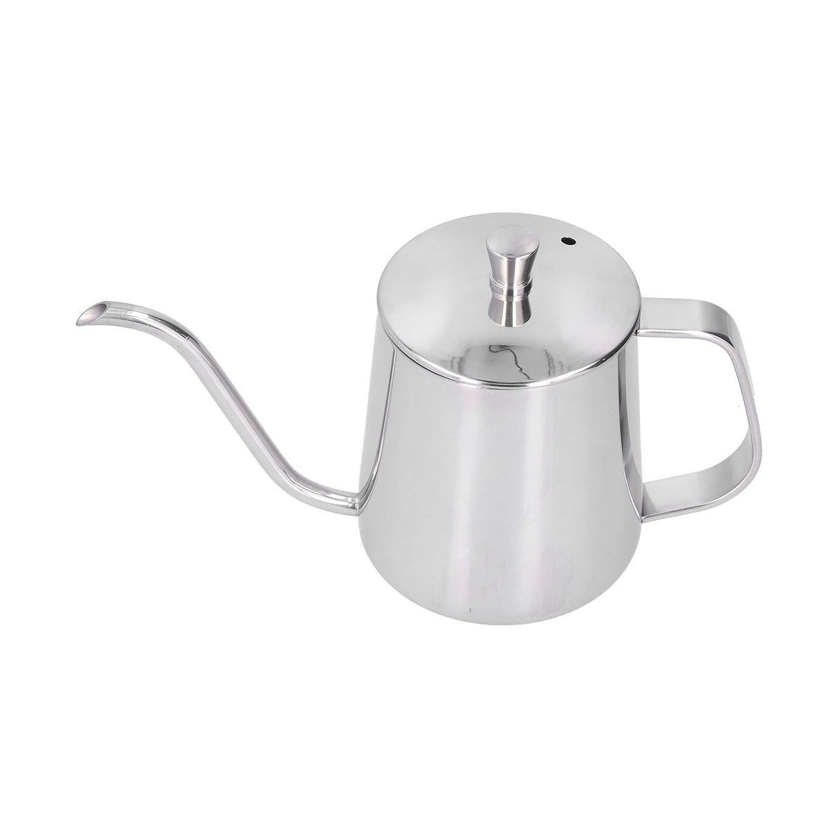 Hand Drip Coffee Pot Stainless Steel Coffee Pouring Kettle Pour Over Gooseneck Tea Pot with LidSilver 350ml