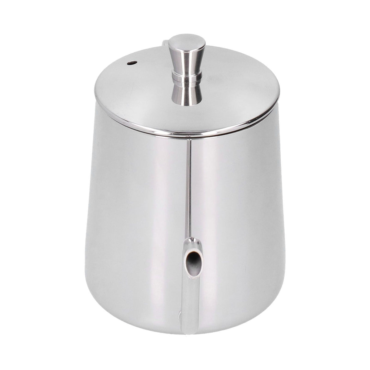Hand Drip Coffee Pot Stainless Steel Coffee Pouring Kettle Pour Over Gooseneck Tea Pot with LidSilver 350ml
