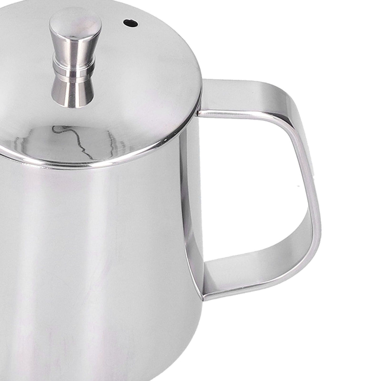 Hand Drip Coffee Pot Stainless Steel Coffee Pouring Kettle Pour Over Gooseneck Tea Pot with LidSilver 350ml
