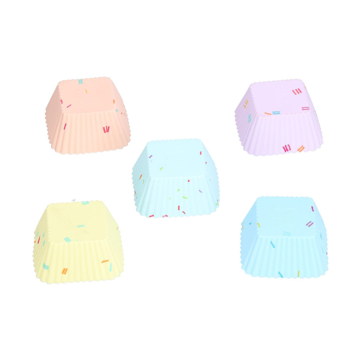 20Pcs Silicone Cupcake Mold Non Stick Reusable Baking Molds for Muffin Biscuits Cheese Cake PastriesSquare