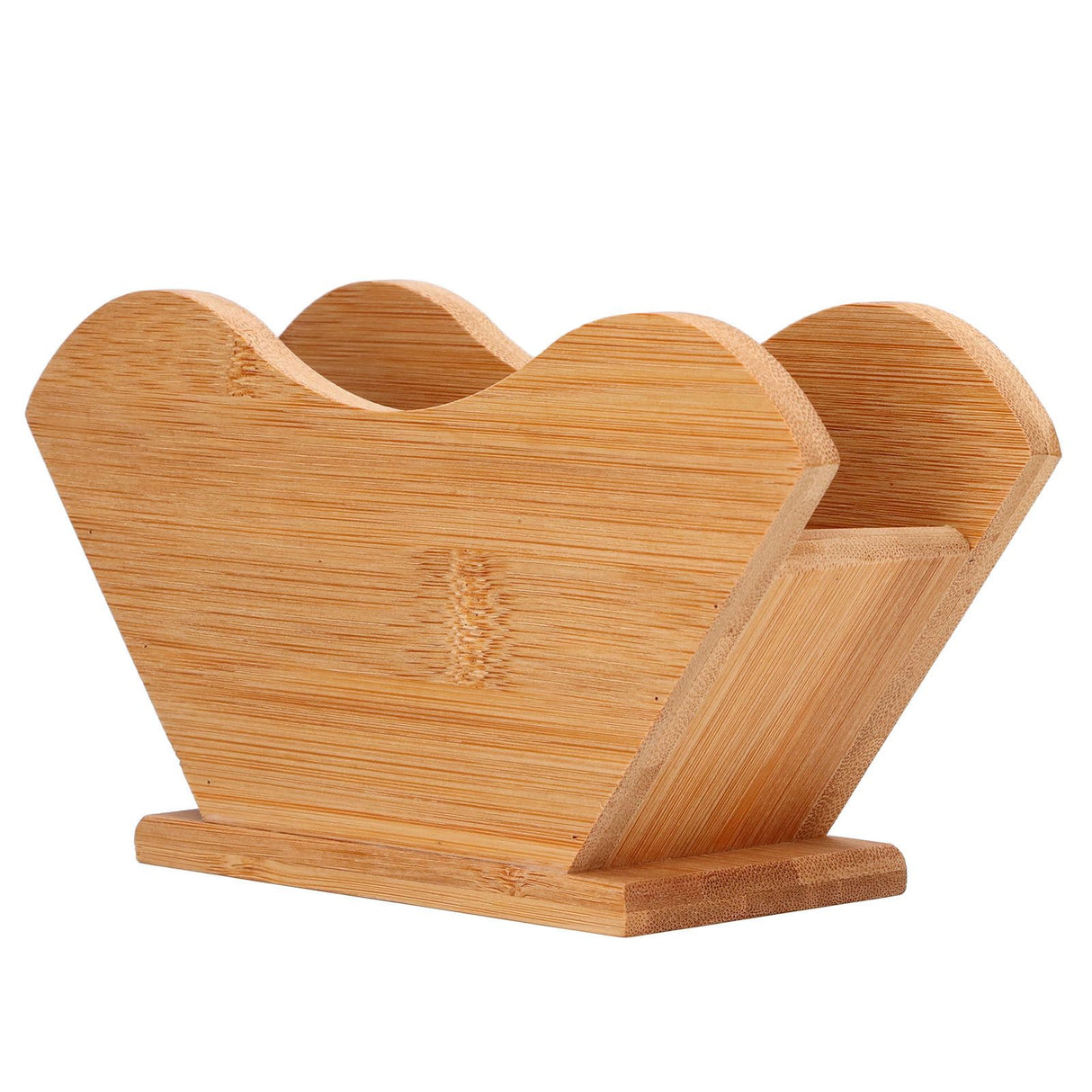 Coffee Filter Paper Holder Bamboo Countertop Reusable V Shape Tissue Dispenser for Home